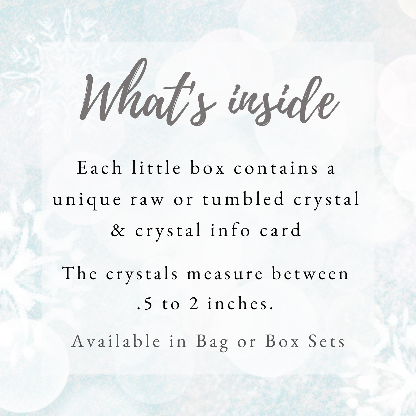 Crystal Advent Calendar | 12 day or 25 day