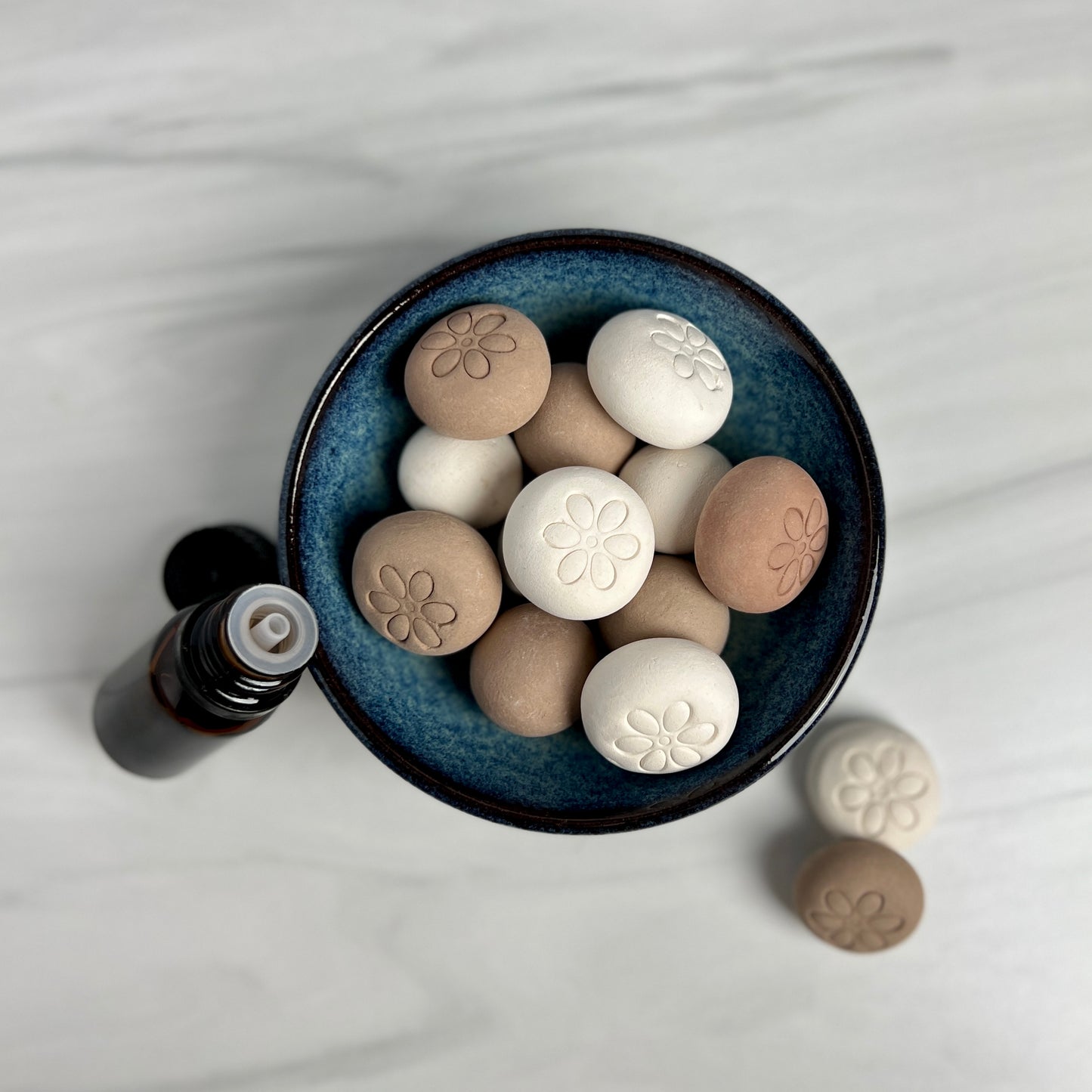 Brown & White Clay Essential Oil Diffuser Stones