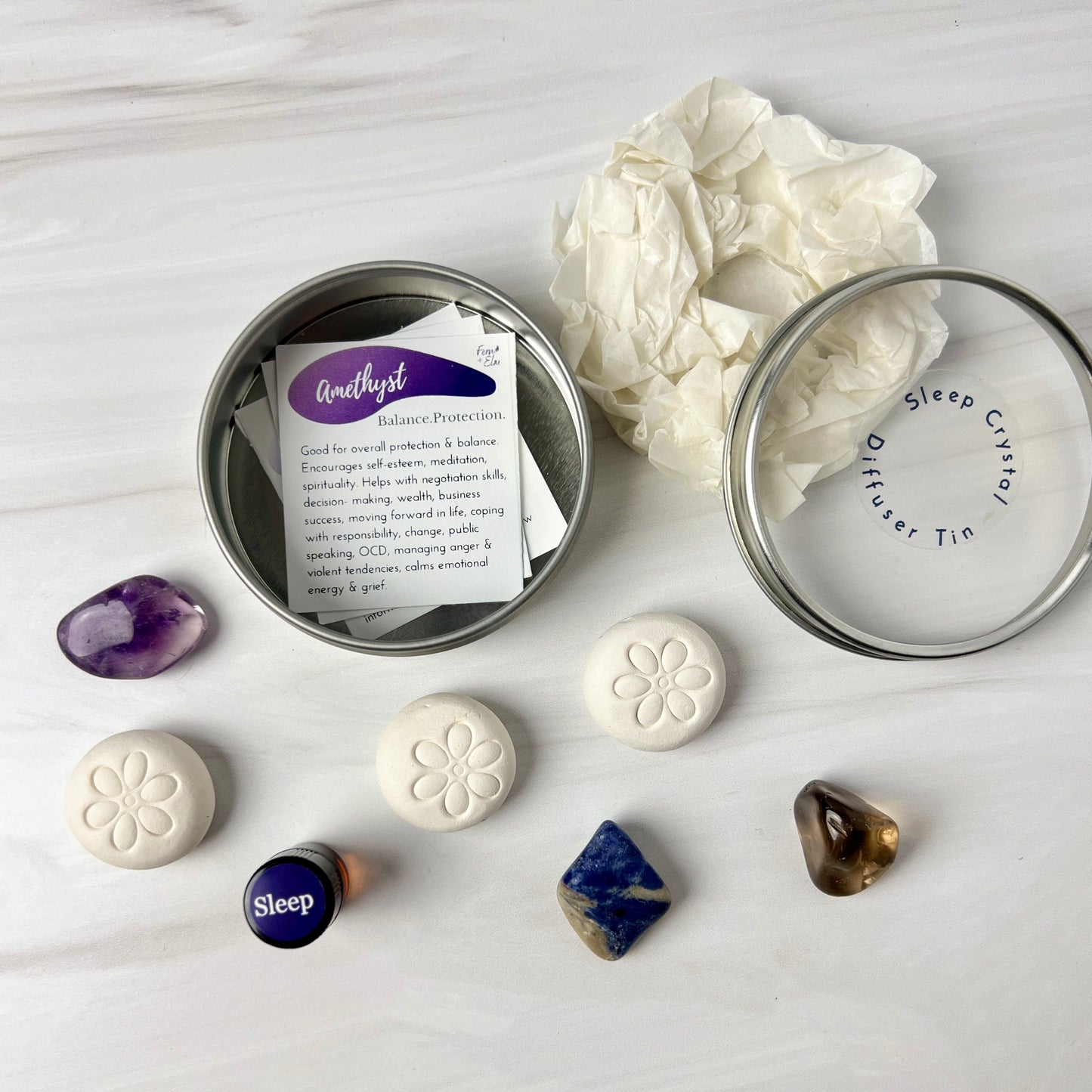 Sleep Essential Oil Diffuser & Crystals Kit
