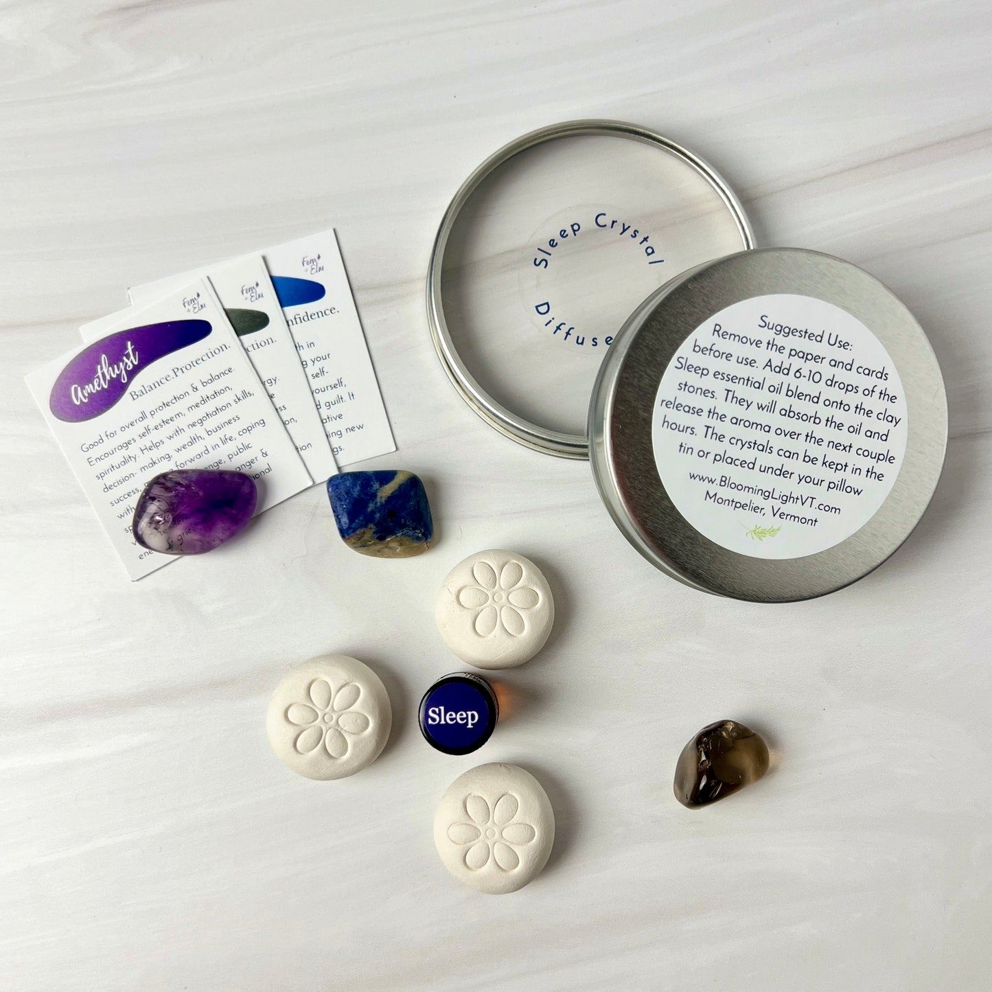 Sleep Essential Oil Diffuser & Crystals Kit