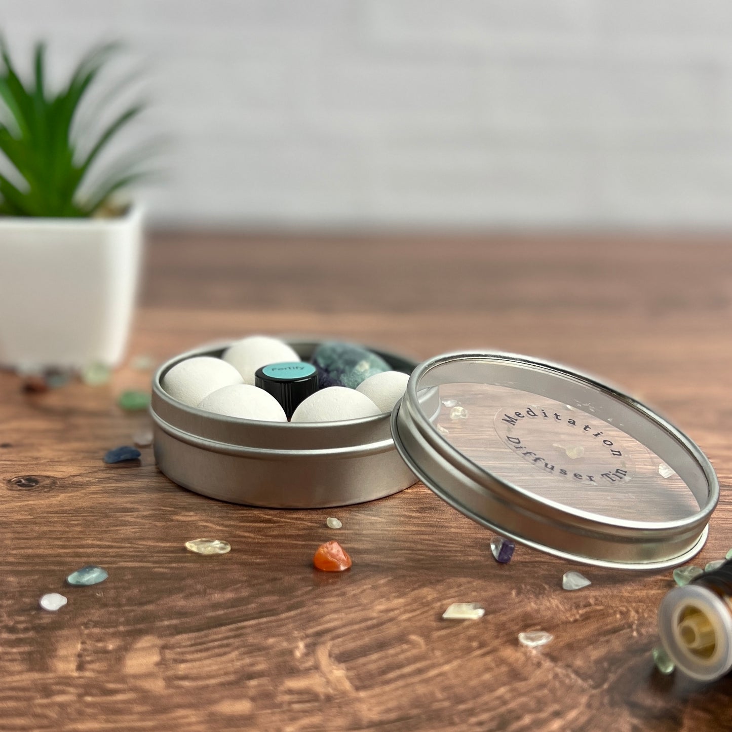 Crystal Essential Oil Diffuser Tin