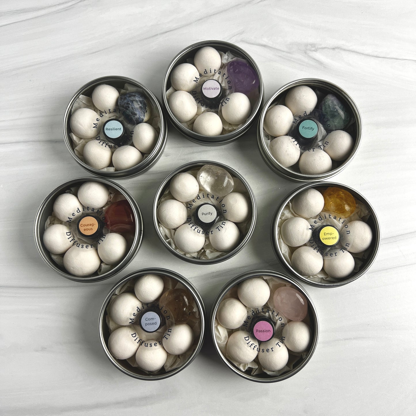 Crystal Essential Oil Diffuser Tin